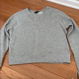 cropped grey sweater